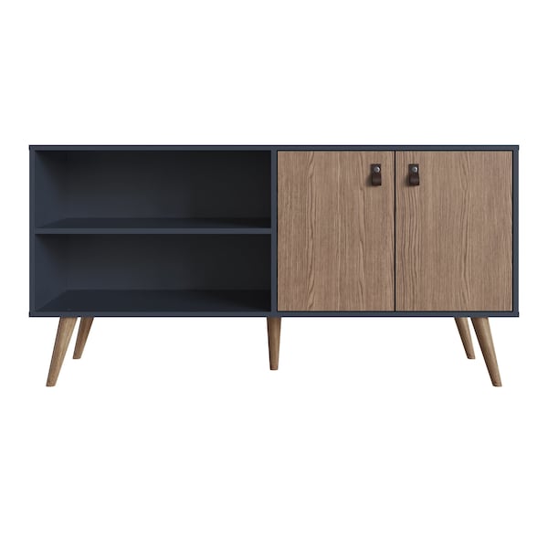 Manhattan Comfort Mid-Century Modern Free Standing TV Stand for Living Room and Bedroom use 308GFX2 - main